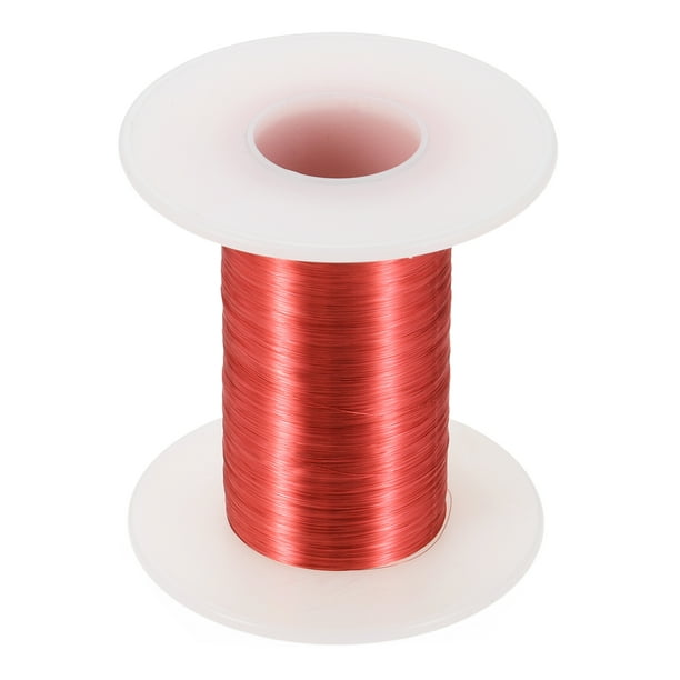 Alambre magnético 42 AWG, alambre de cobre esmaltado de 2 oz, 155C(311F), rojo, blanco