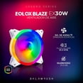 thumbnail image 3 of Ventilador Gamer Balam Rush EOLOX BLAZE EX30W 120mm LED Diseño Circular Borde LED Rainbow 1200RPM Blanco, 3 of 6