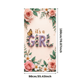 thumbnail image 7 of Floral Design Baby Shower Banner Rose Pattern Butterfly Decoration It's a Girl for Baby Party Newborn Celebration Gender Reveal, 7 of 7
