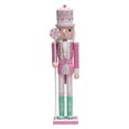 thumbnail image 4 of simhoa Nutcracker Figurine Christmas Decorations Desk Ornament Crafts Table Centerpiece Pink, 4 of 8