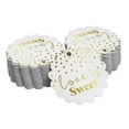 thumbnail image 1 of Inkdotpot 100 Pack Real Gold Foil Paper Tags Love Is Sweet Wedding Favor Hang Tags, 1 of 6