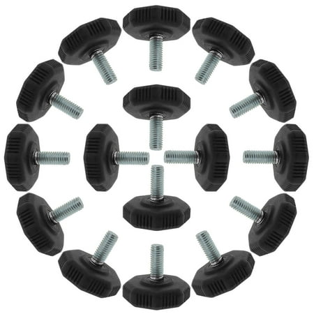 M8 x 20 x 38mm Furniture Glide Leveling Feet Round Base for Sofa Chair Leg 16pcs
