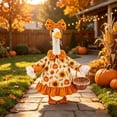 thumbnail image 2 of Aurorax Thanksgiving Porch Goose Outfits 23" Holiday,Goose Clothes for Cement Goose Porch Goose 17/19 inch,Autumn Lady Pumpkin Printed Porch Goose Clothing Accessories for Outdoor Yard, 2 of 7