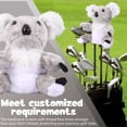 thumbnail image 5 of Koala Golf Club Head Cover Golf Head Cover Funny Animal Plush Driver Cover for 460CC Golf Club Driver Head Cover, 5 of 11