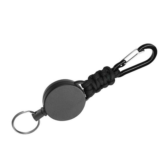 ZPAQI Retractable Rope Carabiner Keychain Paracord Braided Keychain for Men Women