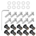 thumbnail image 2 of 10pcs Motorcycle Windshield Bolts Nut Washers Universal Motorbike Fairing Mounting KitSilver, 2 of 5
