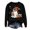 Black, variant on Women's Halloween Sweatshirt Cute Ghost Graphic Pullover Tops Funny Novelty Pumpkin Print Crewneck Sweatshirts (Grey, XXL)
