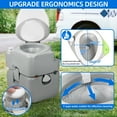 thumbnail image 5 of Dextrus Portable Toilet with Carry Bag for Camping, 5.8 Gallon RV Toilet Portable Potty for Adults, 5 of 7