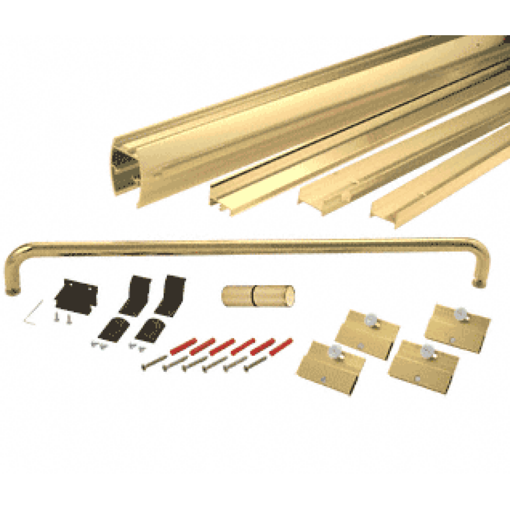 CRL DK147260BGA Brite Gold Anodized 72" x 60" Cottage DK Series Sliding