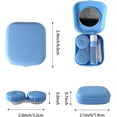 thumbnail image 2 of Kuanfine 6 Pack Contact Lens Case Kit Cute Travel Contact Case, All-In-One Soak Storage Container with Mirror Bottle Tweezers Contact Applicator, 2 of 7
