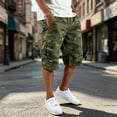 thumbnail image 5 of Camo Cargo Shorts for Men Summer Workout Hiking Shorts with Pockets Knee Length Casual Loose Bermuda Athletic Short,S, 5 of 7