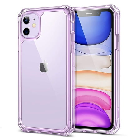 ESR Air Armor Case Compatible with iPhone 11 Case [Shock-Absorbing] [Military Grade Protection] Hard PC + Flexible TPU Frame, for 6.1-Inch, Transparent Purple