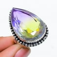 thumbnail image 2 of Natural Bi-Color Tourmaline Gemstone 925 Sterling Silver Ring Size 9, 2 of 2