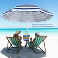thumbnail image 4 of Heavy Duty High Wind Beach Umbrella with Sand Anchor & Carry Bag|Patio Outdoor Umbrella with Alumininm Frame, Sunshade Umbrella with Push Button Tilt, Ideal for Travel Garden Lawn Poolside, 4 of 10