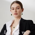 thumbnail image 5 of Linawe Imitation Diamond Crystal Costume Jewelry Set for Women, Silver, Peridot Green, 5 of 6