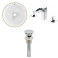 thumbnail image 1 of 15.25-in. W CUPC Round Bathroom Undermount Sink Set In White - Chrome Hardware - Overflow Drain Incl. AI-13035, 1 of 8