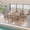 Taupe, variant on ACEGOSES 7-Piece Modern Outdoor Dining Furniture Set, Rust and Weather Proof Steel and Textilene Chairs, HIPS Tabletop for Garden, Porch and Patio, Gray