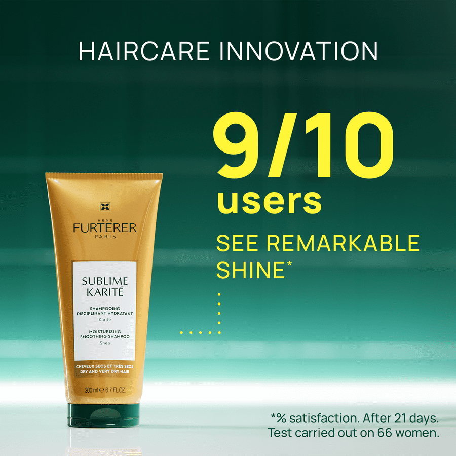 Rene Furterer Sublime Karite Moisturizing Smoothing Shampoo - Boost Softness & Shine - For Dry & Dehydrated Hair, 6.7 fl oz