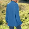 thumbnail image 4 of CENGNIAN No Boundaries Women's Lightweight Long Cardigan,Ladies Open Front Long Sleeve Sweaters with Pockets,Womens Fall Casual Loose Tops,Blue,Size XXXL, 4 of 7