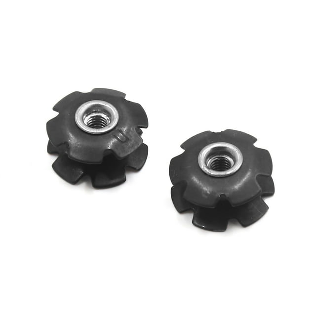 2Pcs Horquilla Metal MTB Ciclismo Bicicleta Tuerca Embridada Estrella de 28,6 mm Unique Bargains Tuerca de estrella de la dirección