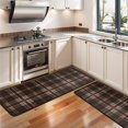 thumbnail image 3 of Kitchen Rugs Sets Of 2,Brown Beige Checkerboard Checkered Pattern Anti Fatigue Kitchen Mat Rugs Non Slip Washable,Decorative Kitchen Floor Mats for Kitchen,Sink,Laundry,17"x47"+17"x47", 3 of 5