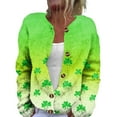 thumbnail image 2 of Womens Saint Patrick's Day Cardigan Sweaters Shamrock Pattern Long Sleeve Button Down Cardigan Saint Patrick's Day Gifts, 2 of 5