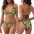 thumbnail image 3 of Fotbe Lemon Traje de Baño para Mujer de Dos Piezas – Bikini Sexy de Tirantes Tipo Halter con Diseño Triangular, 3 of 6