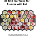 thumbnail image 6 of Ice Cube Trays for Freezer with Lid-37 Grid Silicone for Small Ice Cube Molds,Easy-Release Reusable in Organizer Bins or Ice Bucket for Cocktail bar or Iced Coffee Cup, 6 of 8