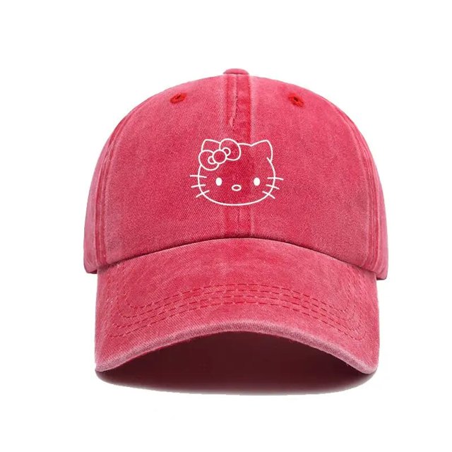 Sanrio-gorra de béisbol Kawaii Hello Kitty para niña, gorro con visera ajustable de dibujos animados, informal, combina con todo, regalo para pareja LIUWENJING unisex
