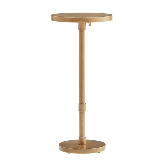 Comfort Pointe Meraux Antique Brass Metal Adjustable Height Accent Table