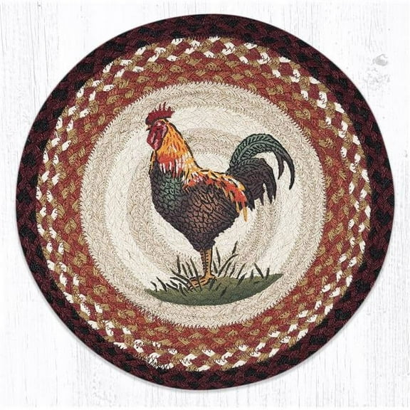 15 x 15 in. PM-RP-471 Rustic Rooster Printed Round Placemat