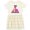 Natural with Stripes, variant on Big Sistersaurus with Cute Sibling Dinosaurs Girls Toddler Dress