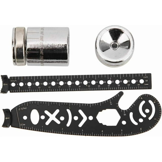 ZOUSSIQI Multifunctional Drawing Ruler Black Iron Versatile Drawing Ruler Tool Innovative Painting Magnetic Compass Measurement CA919-34416