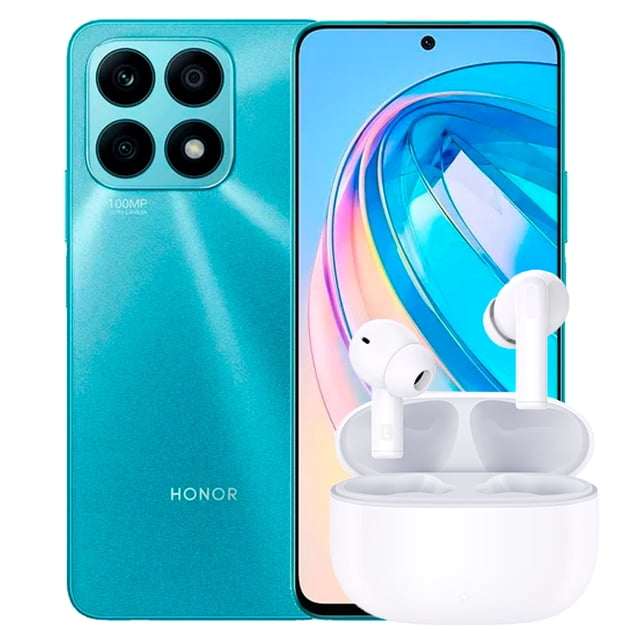 Smartphone Honor X8a 128GB Cian 8GB RAM + Earbuds X3 Lite