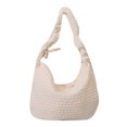 thumbnail image 1 of Bolso Mano Con Burbujas para Mujer Bolso Informal Con Pliegues en La Nube Bolso Compras Holgado (Beige), 1 of 9