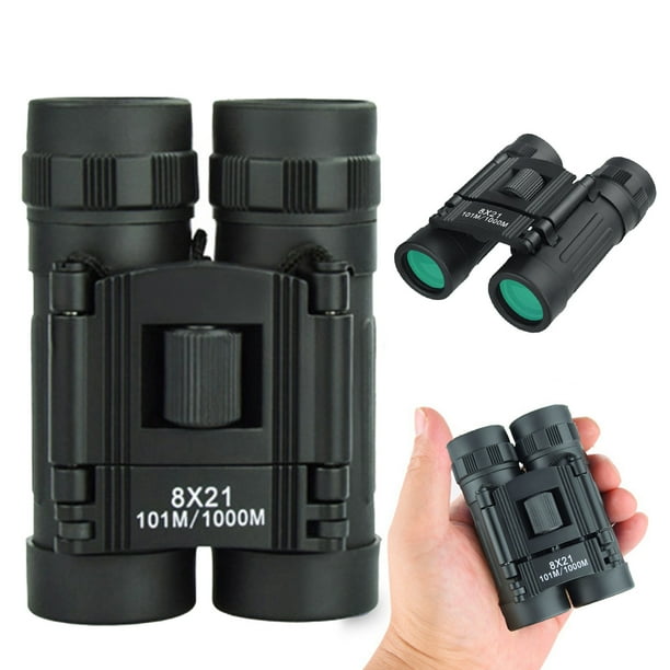 Binoculares 8X de alta definición, visión nocturna, telescopio plegable de viaje para observación al aire libre.