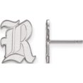 thumbnail image 1 of Sterling Silver Rh-Plated Logoart Rice University Small Post Earrings (12 X 10) Made In United States ss004wmr, 1 of 5