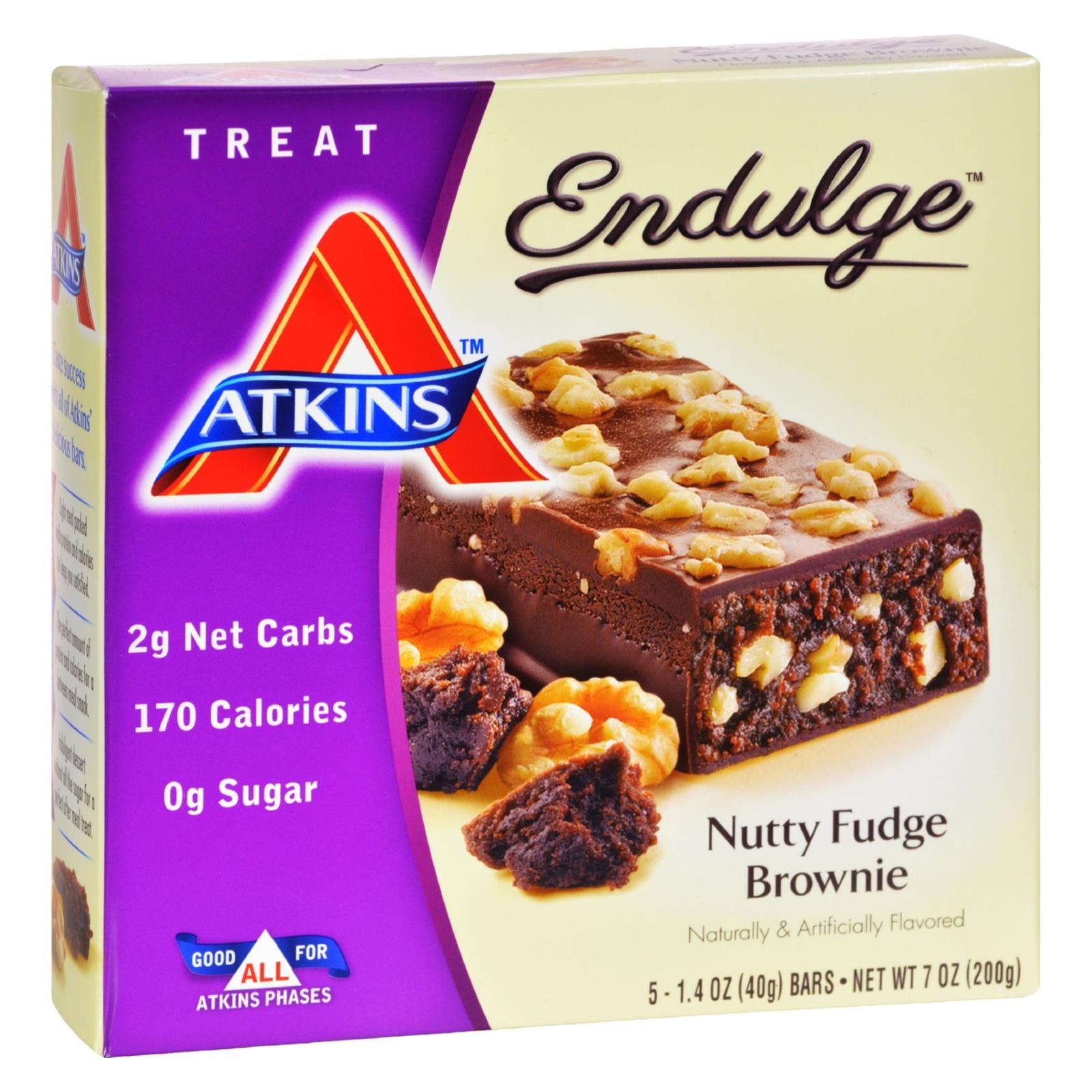 Atkins Endulge Bar Nutty Fudge Brownie 5 Bars