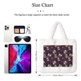 thumbnail image 3 of Salouo Roses Skulls for Plush Underarm Bag,Soft Tote Bag Ladies Fluffy Shoulder Bag Women Furry Tote Bag Plush Handbag for Autumn and Winter, 3 of 7