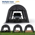 thumbnail image 4 of FIONAS MAGIC10' x 20' Heavy Duty Carport, Round Style Portable Garage, Thick Shelter Storage Canopy Tent with All-Steel Metal Frame and Sunshade Waterproof Anti-Snow Carport for Car, Truck, SUV, 4 of 7