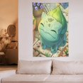 thumbnail image 5 of Bulbasaur Tapestry Bedroom Indie Vertical Tapestry Wall Hanging for Living Room Dorm 4 Sizes to Meet A Variety of Bedroom Decorating Needs Home New Favorites 40"x60", 5 of 7