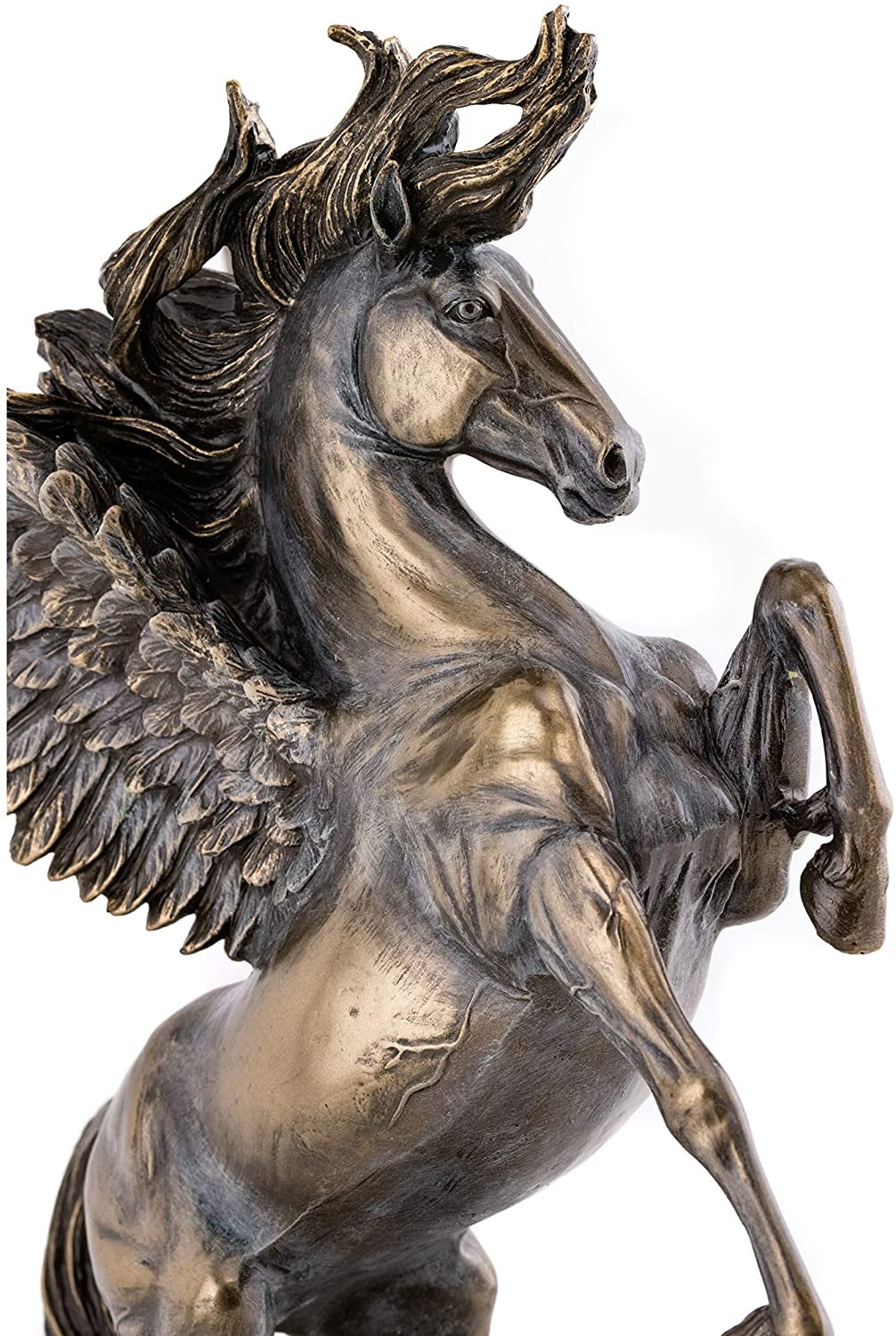 Pegasus Galloping Through Cliff Statue figurine Fantasy Flying Horse 13.5" 