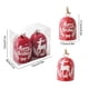 thumbnail image 3 of Set de adornos de campanas de Navidad | Campanas de flocking de hierro rojo | Decoraciones para ventanas colgantes Decoración navideña | Pack de 2 | 21x10,5x16cm Detalles festivos para el hogar, 3 of 6