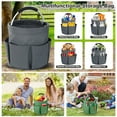 thumbnail image 4 of Cleaning Caddy with Handle, Cleaning Products Organizer, 17L Foldable Tool Bag, Storage Basket, Cleaning Supply Caddy, Portable Multi Cleaning Bucket Bag for Home, Garden, Picnic (Army Green), 4 of 7