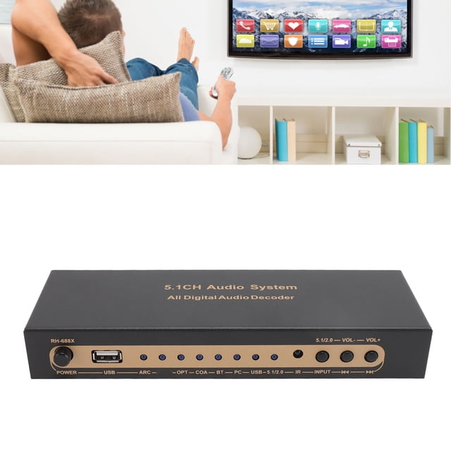 Système de Décodage Sonore, Convertisseur Audio 4K vers Optique, Lecture USB, 5.0, pour Cinéma Maison et Plus