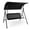 Black, variant on Costway 3-Seat Patio Swing Chair with Adjustable Canopy, 800 lbs Heavy-Duty Metal Frame Black