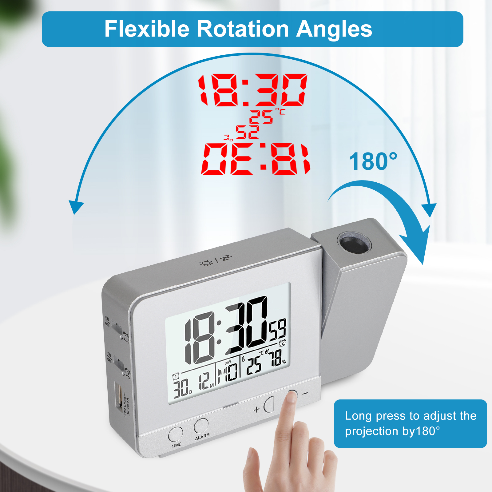 Bedside Clock That Projects Time On Ceiling Shelly Lighting