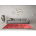 thumbnail image 3 of Ahgly Company Indoor Round Oriental Red Industrial Area Rugs, 5' Round, 3 of 4