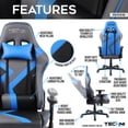 thumbnail image 3 of Wulawindy TS-70 Office-PC Gaming Chair, Blue, 3 of 7