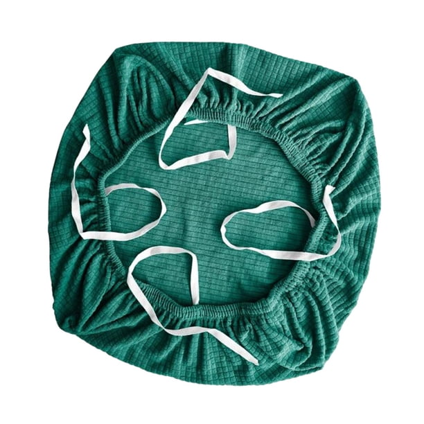 Funda elástica para asiento de silla de oficina, gruesa, lavable, antideslizante, de repuesto, giratoria. Verde